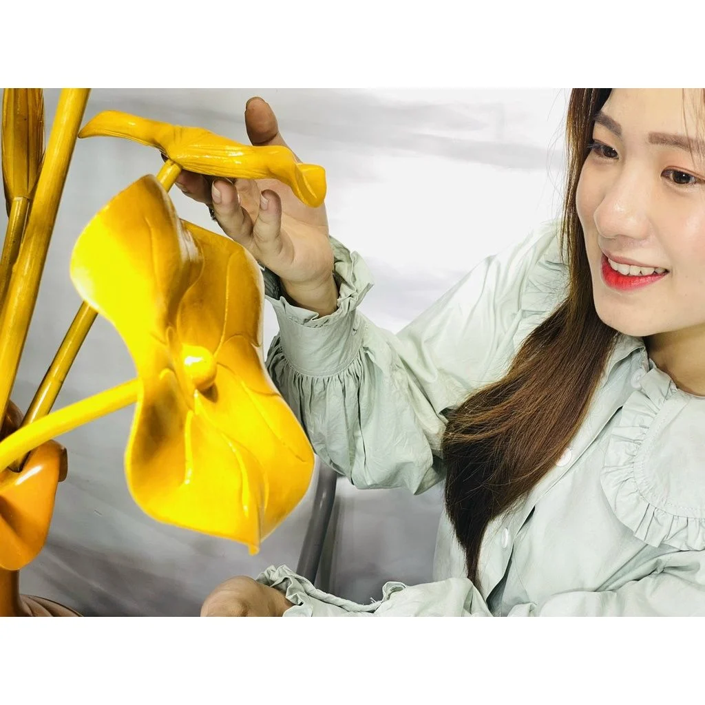 Bình sen gỗ mít cao cấp 85cm-Siêu thị Bảo Khánh