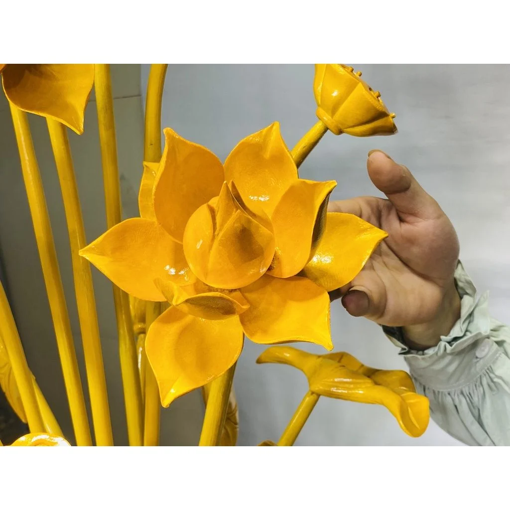 Bình sen gỗ mít cao cấp 85cm-Siêu thị Bảo Khánh