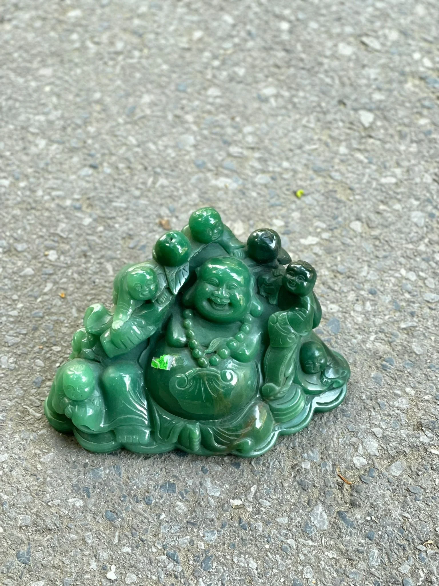 Di Lặc thạch ngũ phúc Thạch Anh Xanh